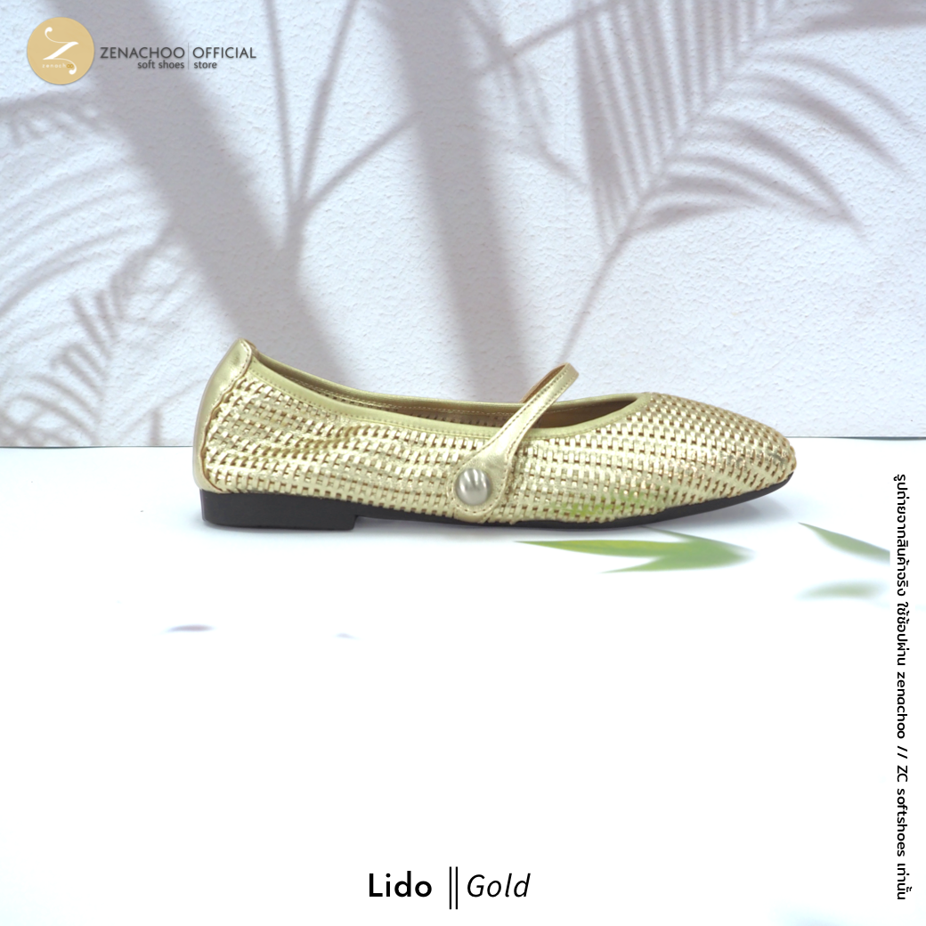 น่ารักและนิ่มสุดใจ ทรงปกติ เปลี่ยนไซส์ได้-ไม่รับคืน รุ่นขายดี Zenachoo Lido สูง 1 นิ้ว รองเท้าหนังแกะแท้ หน้ากว้างใส่ง่าย