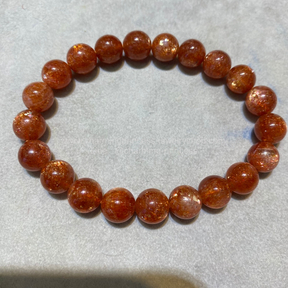 Sunstone ซันสโตน AAA+ 9 มม สวยมีประกายระยิบระยับ