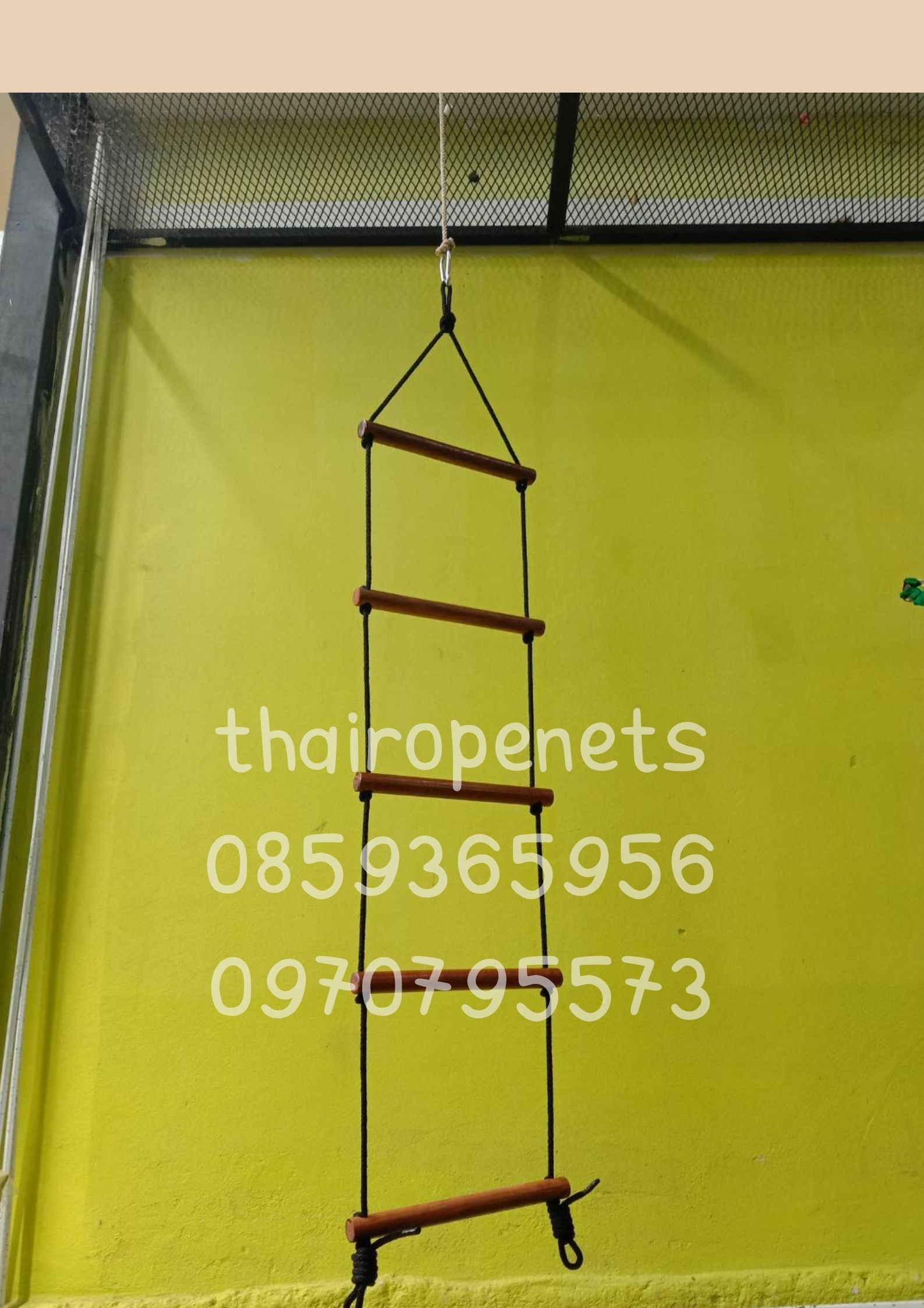 บันไดปีนป่ายสำหรับเด็ก ติดตั้งง่ายมีตะขอพร้อมใช้งาน บันไดปีนไต่ บันไดลิง บันไดบ้านต้นไม้ บันไดสะพานเชือก มีหลายขนาดให้เลือก