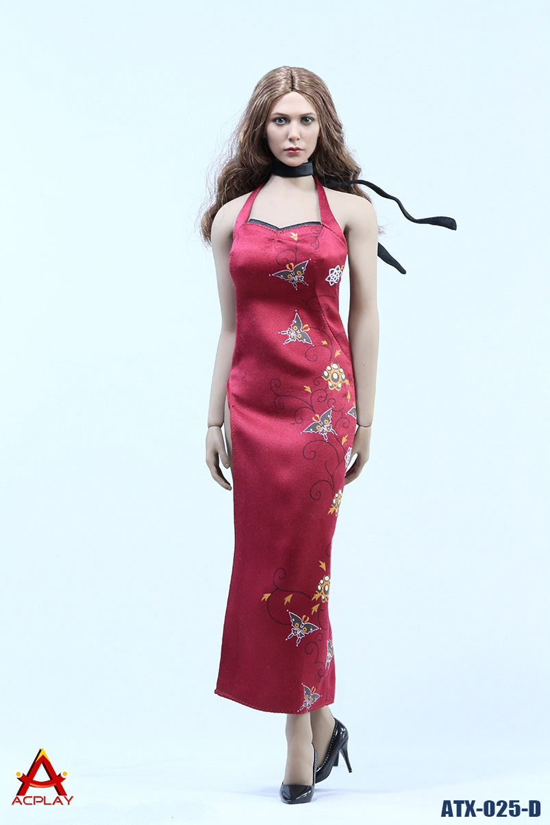 ACPLAY ATX025A-C high open cheongsam dress set