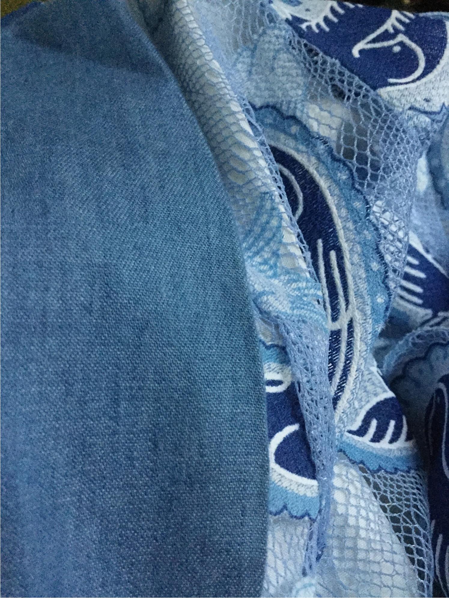 Blazer เสื้อสูท เสื้อคลุมสียีนส์ฉลุลายสไตล์Kloset