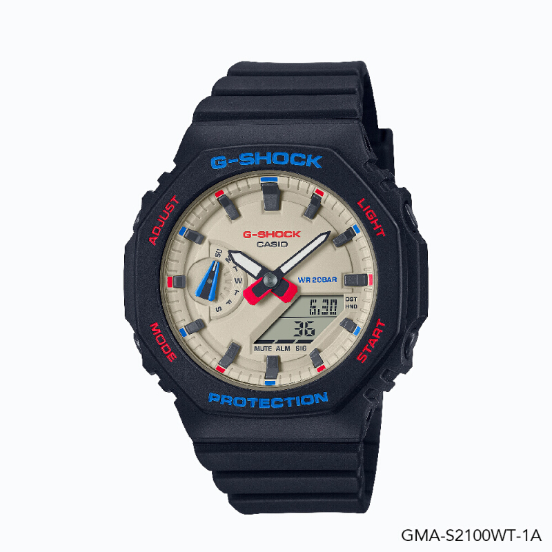 Casio G-Shock Mini นาฬิกาข้อมือผู้หญิง สายเรซิ่น รุ่น GMA-S2100WT SERIES GMA-S2100WT-1A GMA-S2100WT-7A1 GMA-2100WT-7A2
