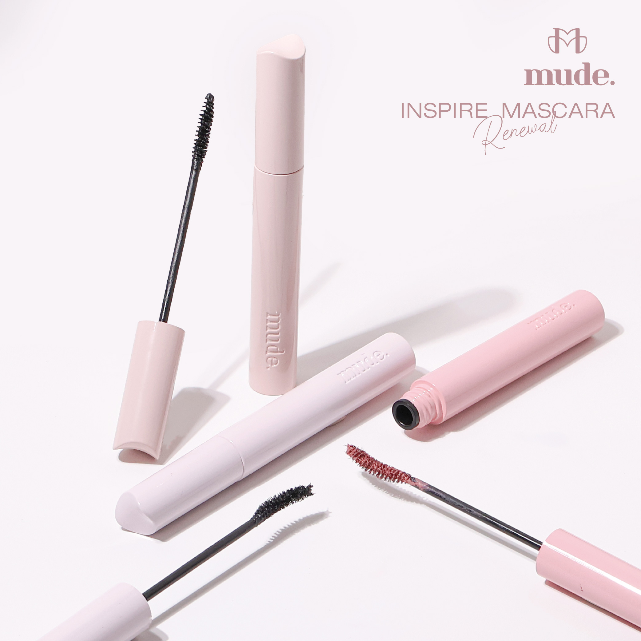 MUDE INSPIRE LONGLASH CURLING MASCARA 8ML. (มาสคาร่า กันน้ำ สูตรยาว งอน)