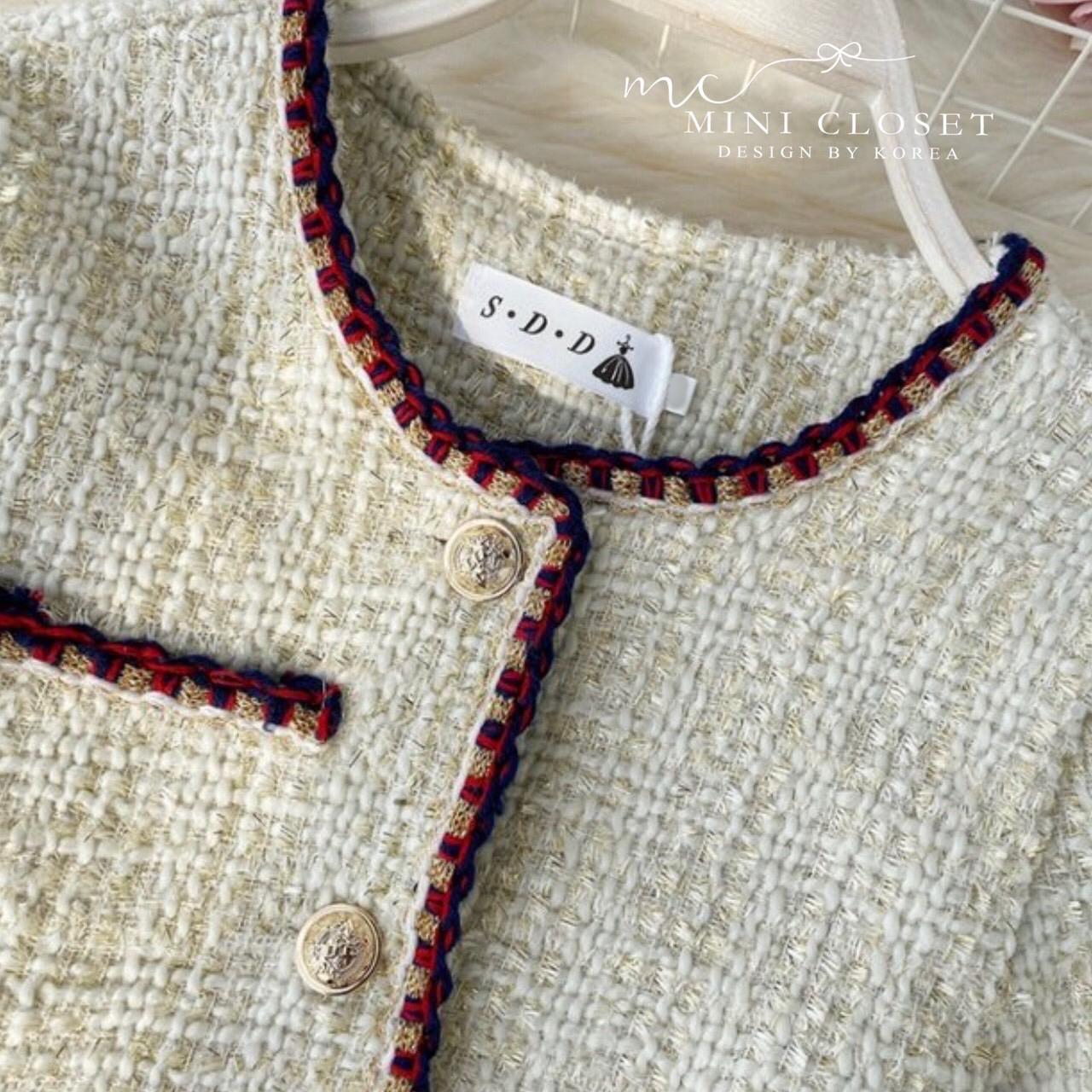 เสื้อทวิตแขนยาวสีครีม เสื้อคลุมสวยๆสไตล์เกาหลี