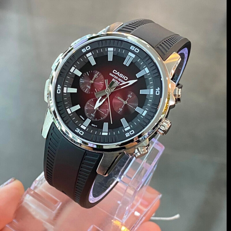 นาฬิกาข้อมือ Casio Standard Men Chronograph MTP-E505 Series รุ่น MTP-E505-1A MTP-E505-2A MTP-E505-3A MTP-E505-4A MTP-E505-6A