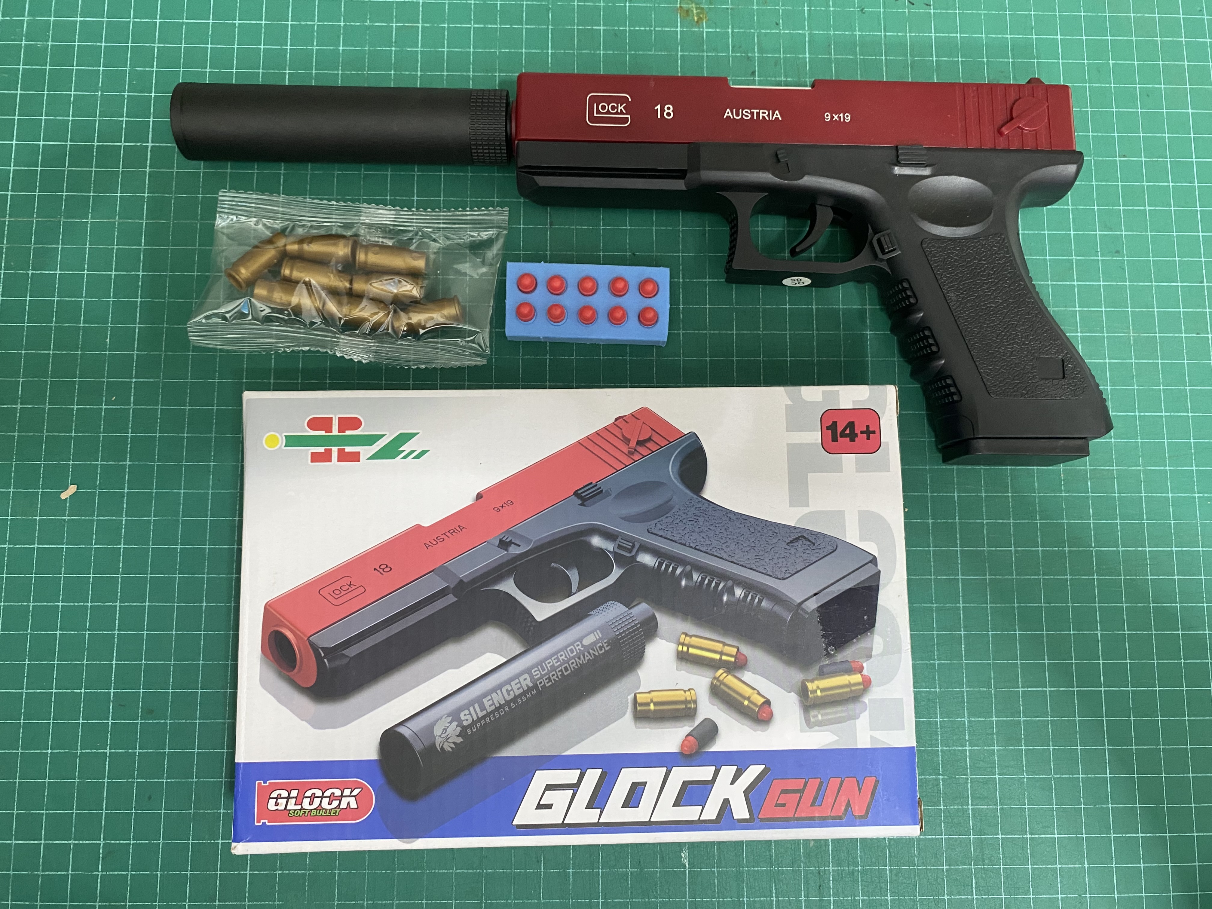 ปืนอัดลม ทรงGlock กระสุนโฟม