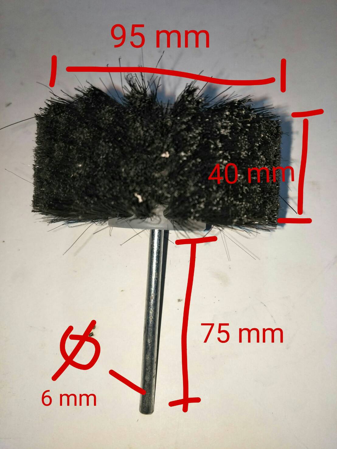 B05 แปรงขัดแว็ก ขนนิ่ม แกน 6 มิล 3.5 นิ้ว สำหรับลงแว๊ก