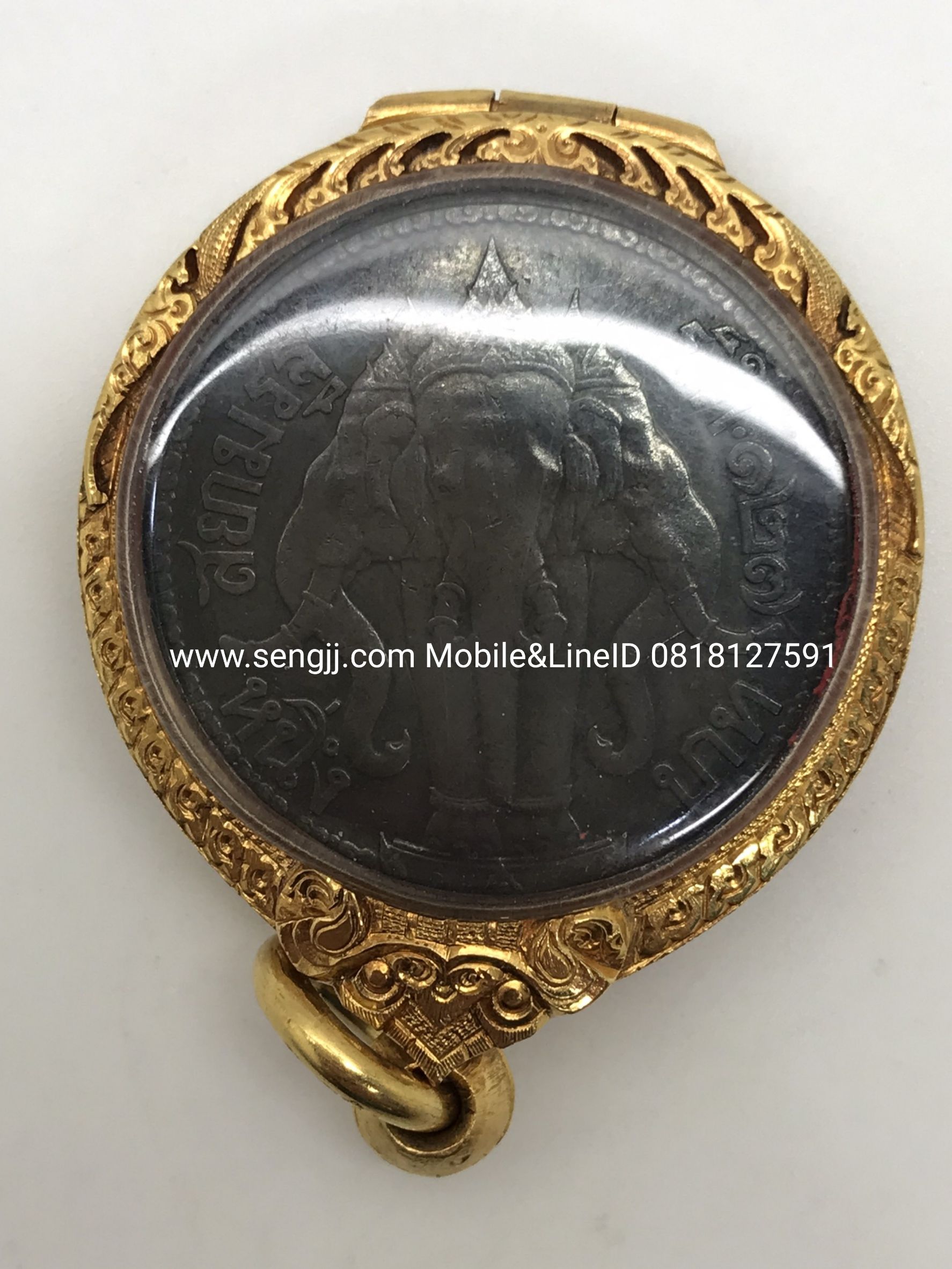 เหรียญเงิน 1 บาท รัชกาลกาลที่ 5 ตราไอยราพต ร.ศ.127 (เหรียญหนวด)