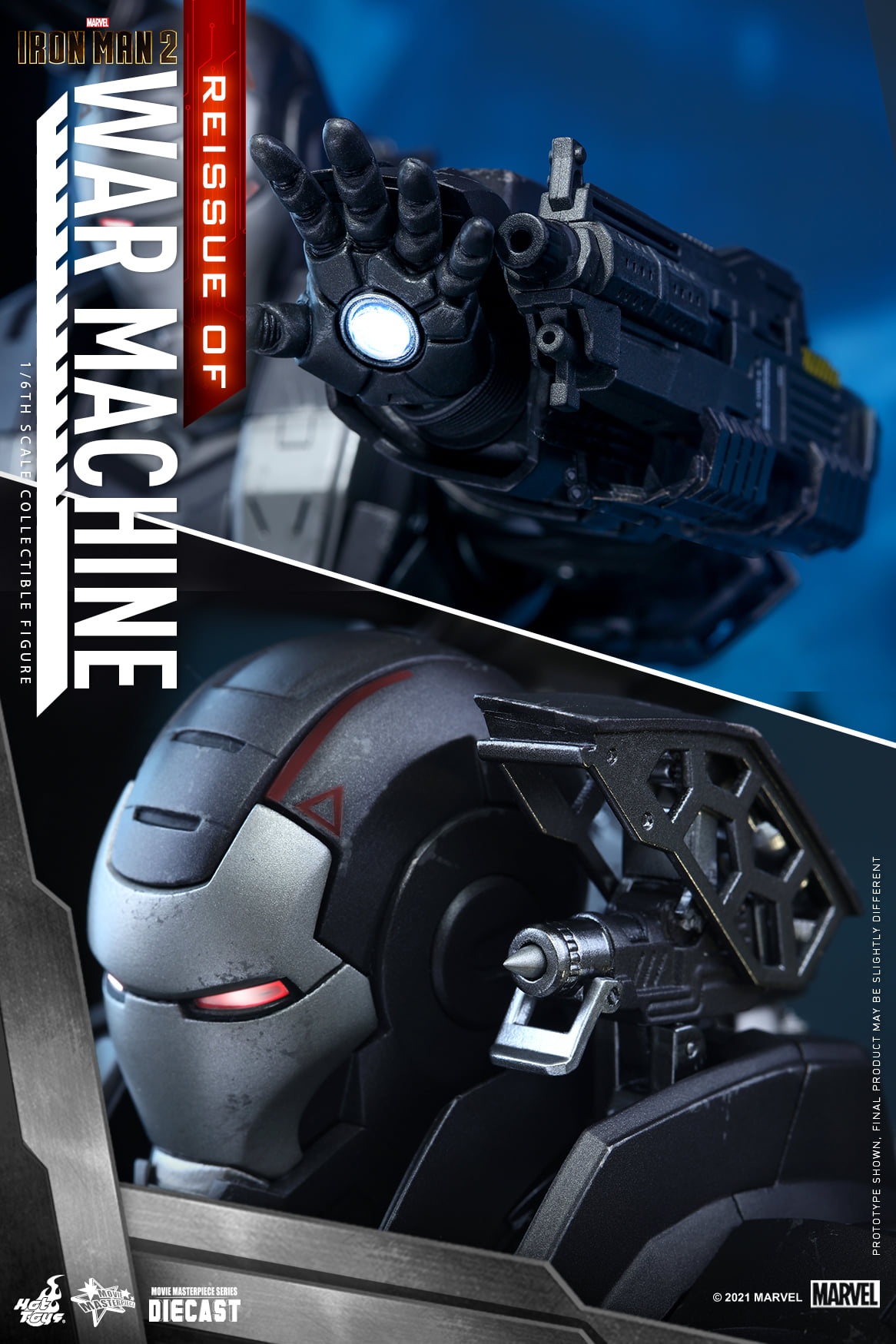 Hot Toys MMS331D13B 1/6 Iron Man 2 - War Machine (Reissue)