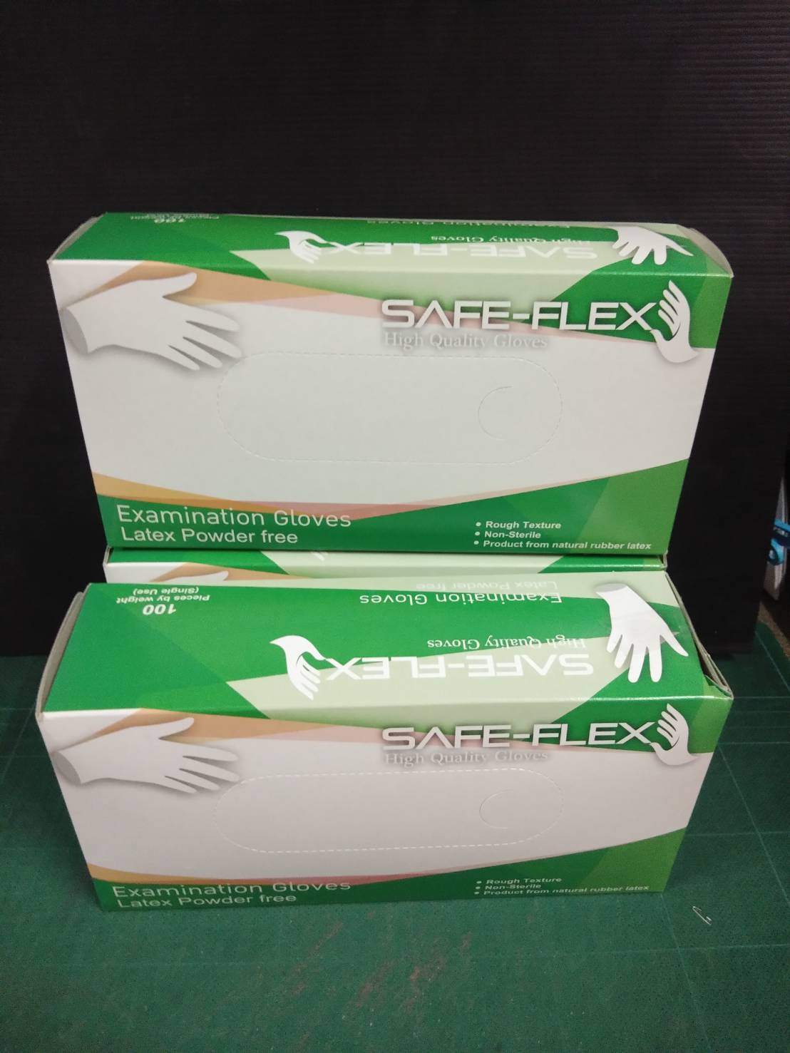 ถุงมือไนไตร ชนิดไม่มีแป้ง ยี่ห้อ Safeflex สีขาว