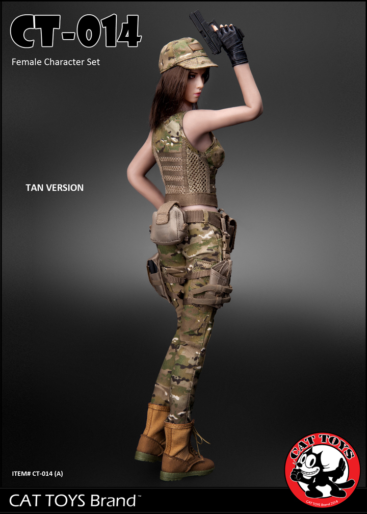 CAT TOYS CT014B Green Military Female Character set