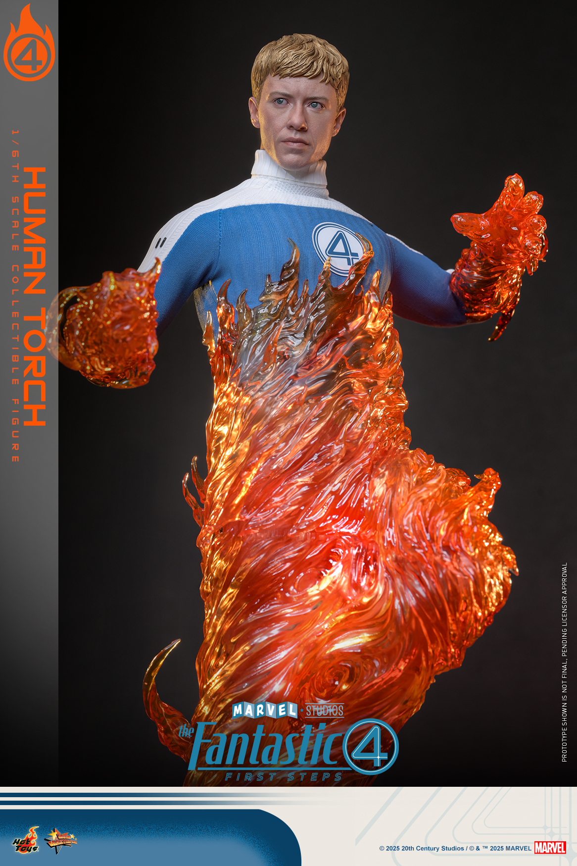 Hot Toys MMS829B The Fantastic Four: First Steps - Human Torch (Special Edition)