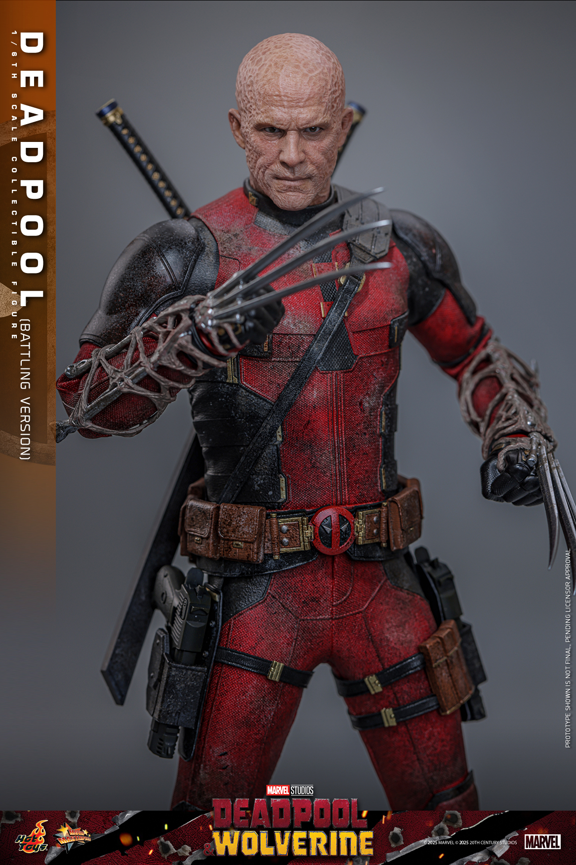 Hot Toys MMS782 Deadpool & Wolverine - Deadpool (Battling Version)