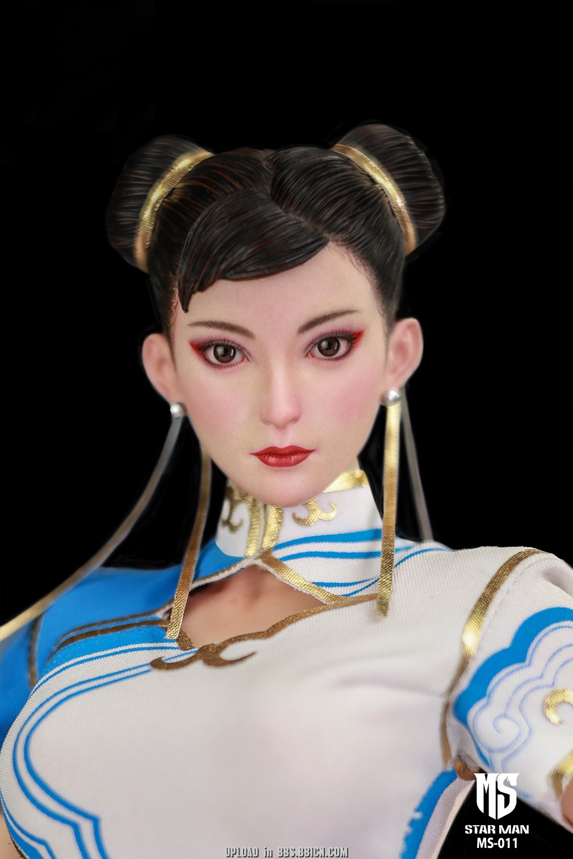 STAR MAN MS-011 Female Fighter Chun-li (Blue Cloud Patterned White Cheongsam Version)