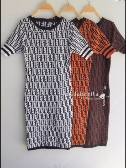 ชุดเดรส เดรสFendi เดรสยาว เดรสที่ขายดีที่สุดในปี2018