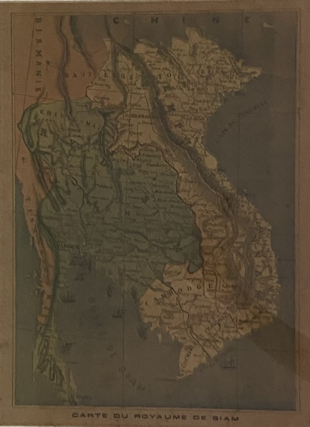 ภาพแผนที่ประเทศไทยสมัยรัชกาลที่๕ “Carte Du RoyAume Du Siam”