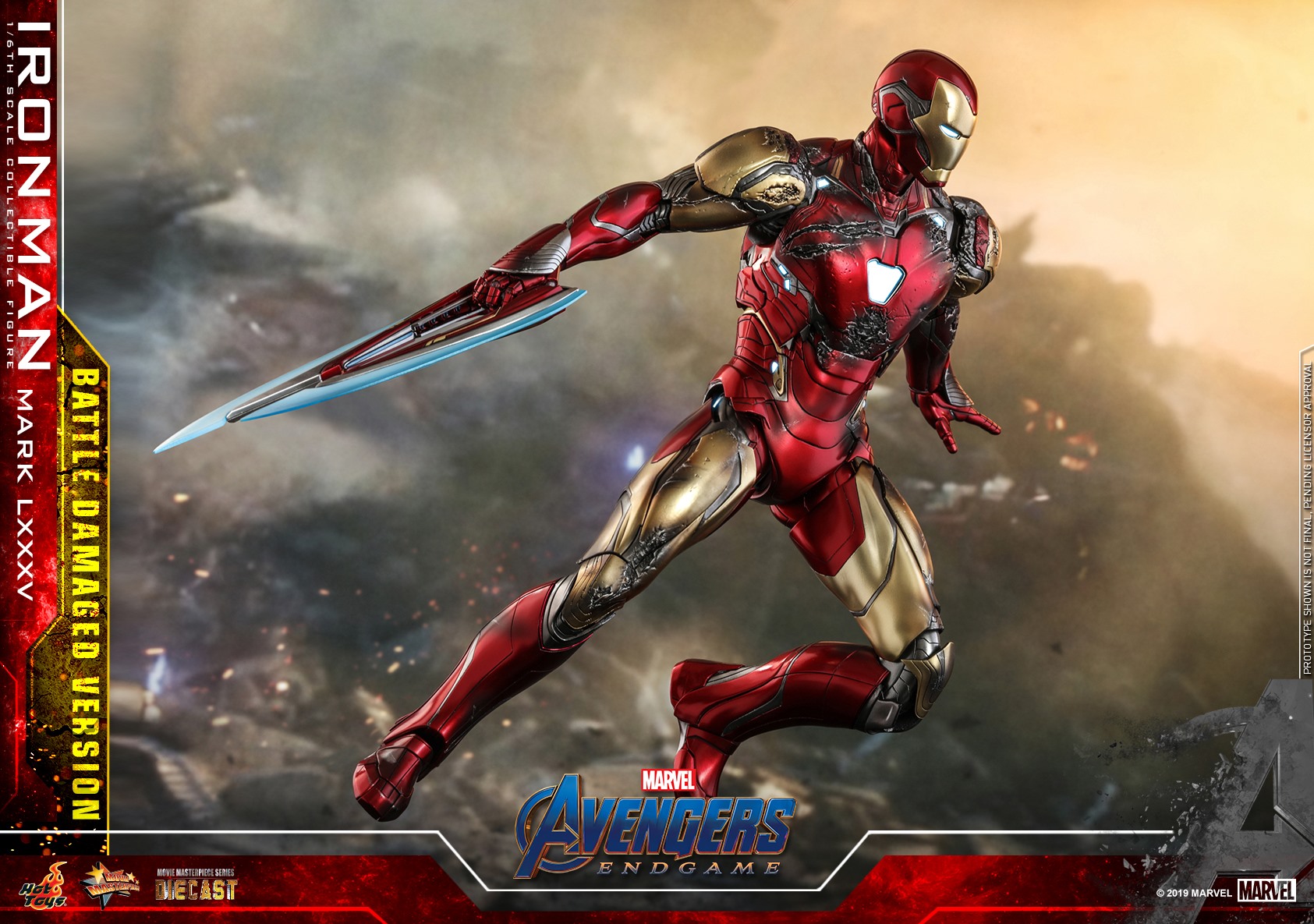 Hot Toys MMS543D33 Avengers: Endgame 1/6 Iron Man Mark LXXXV (Battle Damaged Version)