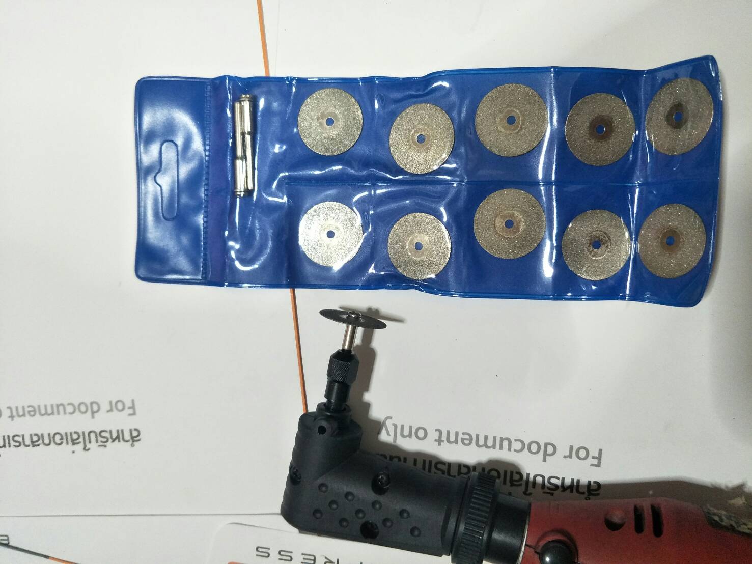 DG05 ชุดใบเพชรตั กระจกกระเบื้อง แก้วขวด เซรามิก 25 มิล ขนาดแกน 3 มิล 10 ใบ