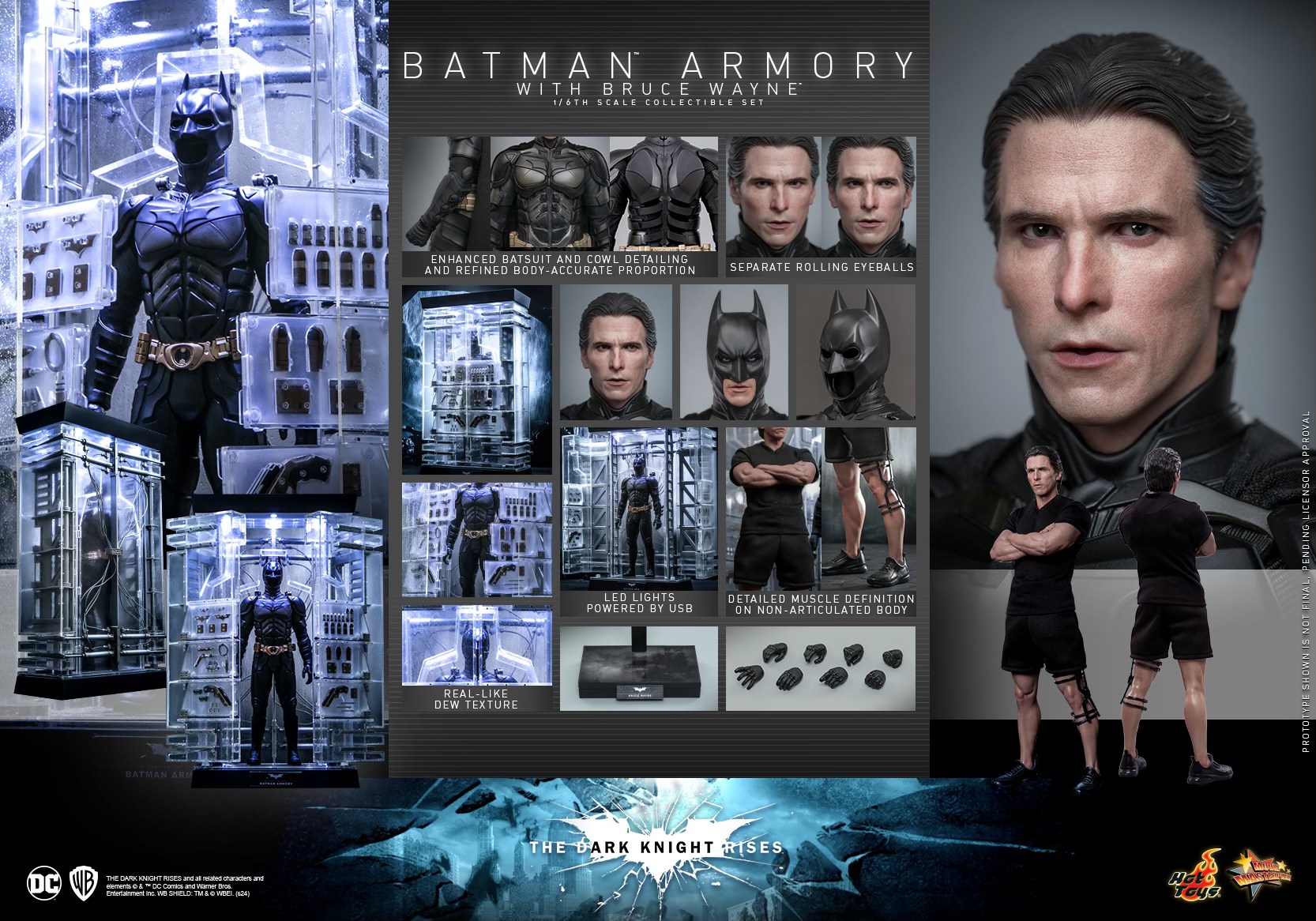 Hot Toys MMS702 1/6 The Dark Knight Rises - Batman Armory with Bruce Wayne
