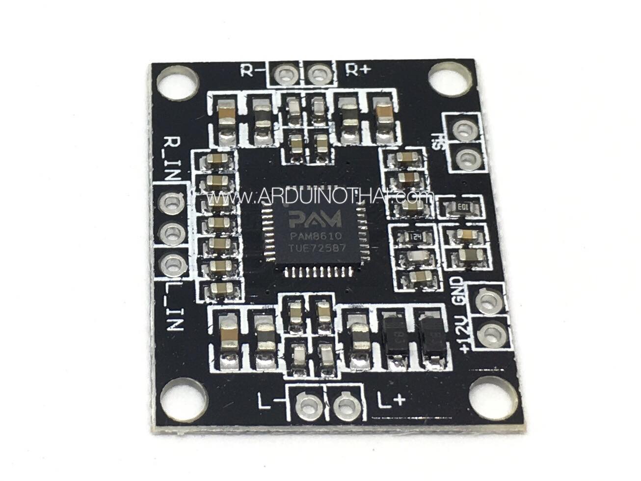 PAM8610 Digital Power Amplifier Board 2x10W โมดูลขยายเสียงแบบ Stero คลาส D กำลังขับ 2x10W สต็อกไทยส่งไว