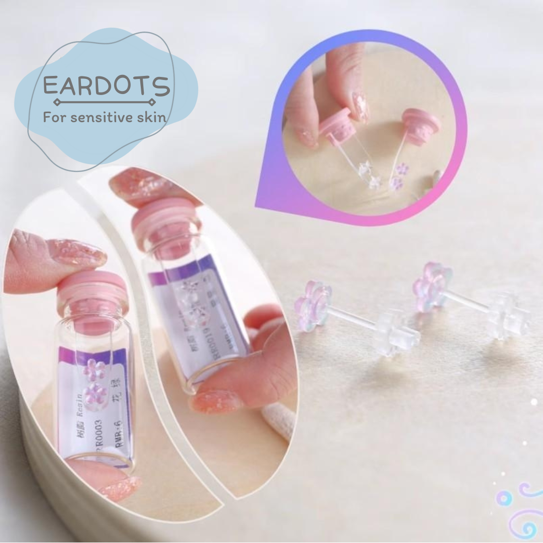 *กดติดตามมีส่วนลด*ต่างหูซ่อนเร้นใส่ไปเรียน/ทำงานสำหรับผิวแพ้ง่าย รูปร่างน่ารัก Resin_/คู่