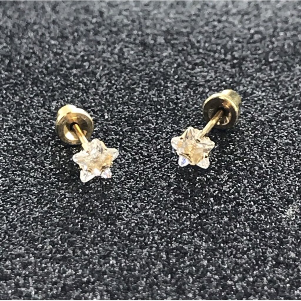 (ส่งฟรี!) ต่างหูสำหรับผิวแพ้ง่ายแป้นตัน สแตนเลสเกรดการแพทย์ ปลอดภัย 100% Starcut 5mm