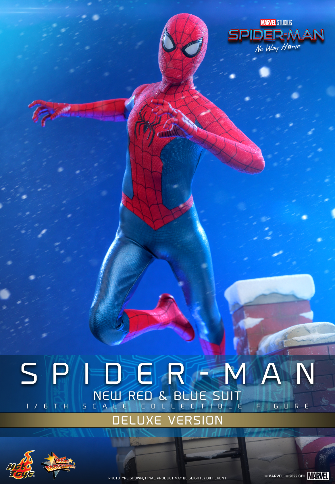 Hot Toys MMS680 1/6 Spider-Man: No Way Home - Spider-Man (New Red and Blue Suit) [Deluxe Version]