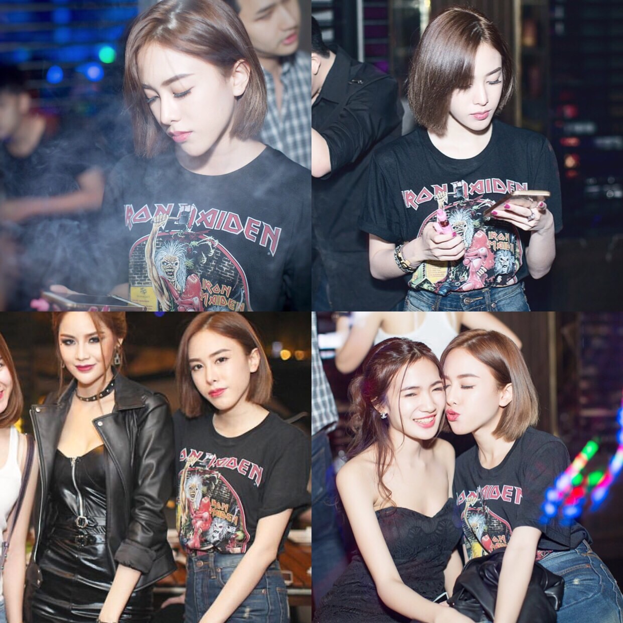 มาเพิ่มแล้วจ้าาา เสื้อIRON-MAIDEN เสื้อยืดมุ้งผ้าบางเฉียบ สกรีนหน้า-หลัง สกรีน7สี ลายlive one night only