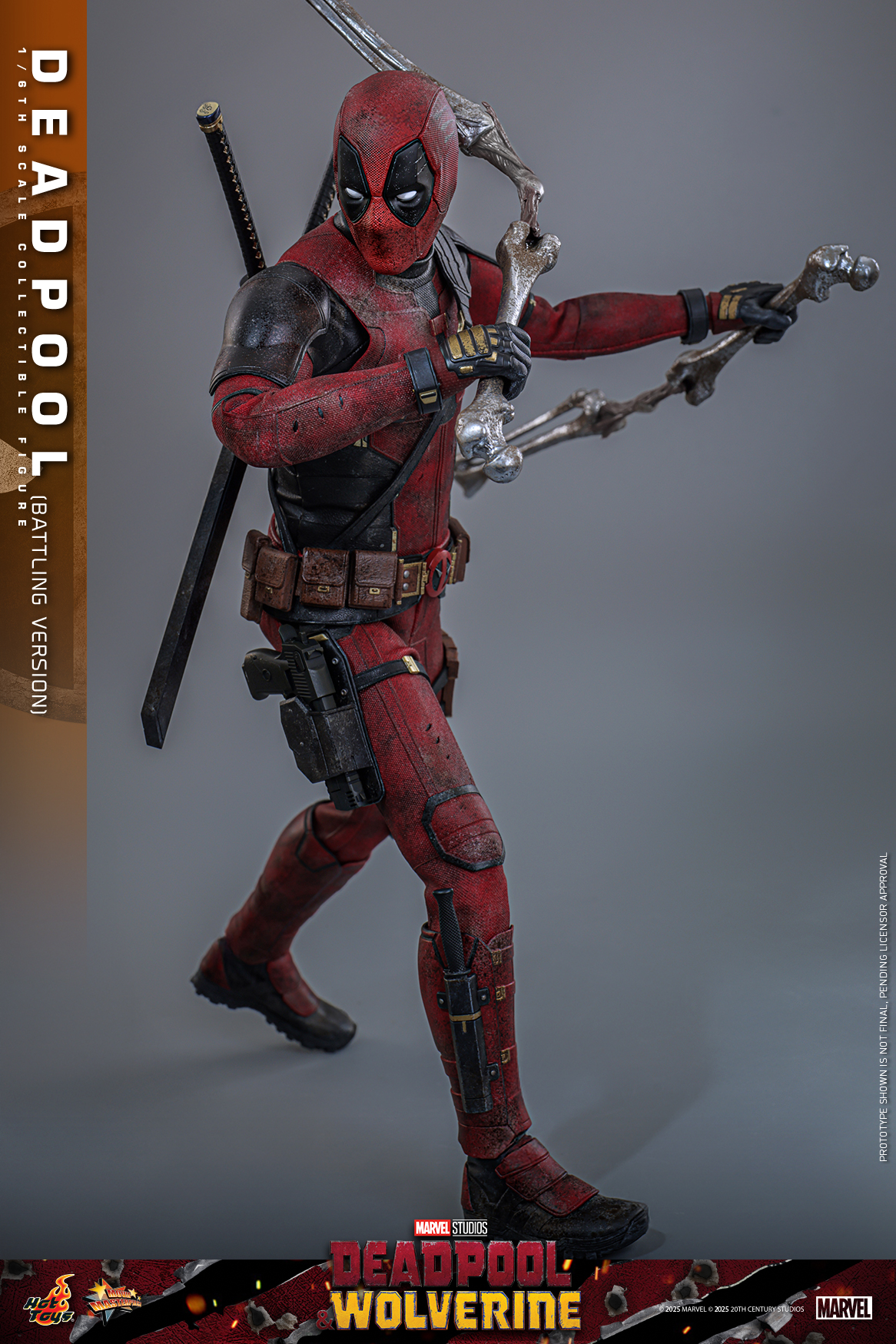 Hot Toys MMS782 Deadpool & Wolverine - Deadpool (Battling Version)