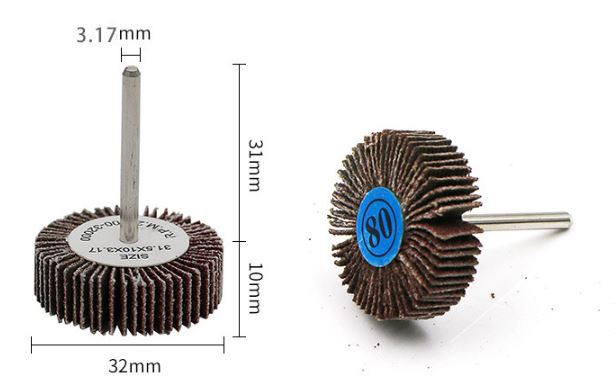 DG30 ชุดดอกขัดผ้าทรายตบ เบอร์ 80 ชุด 5 ดอก แกน 3 มิล
