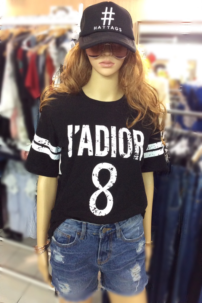 🦋เสื้อยืดสไตล์เกาหลี ผ้าวิ้งๆวาวๆ สกรีน J'ADIOR 8 เนื้อผ้านุ่มนิ่มใส่สบาย