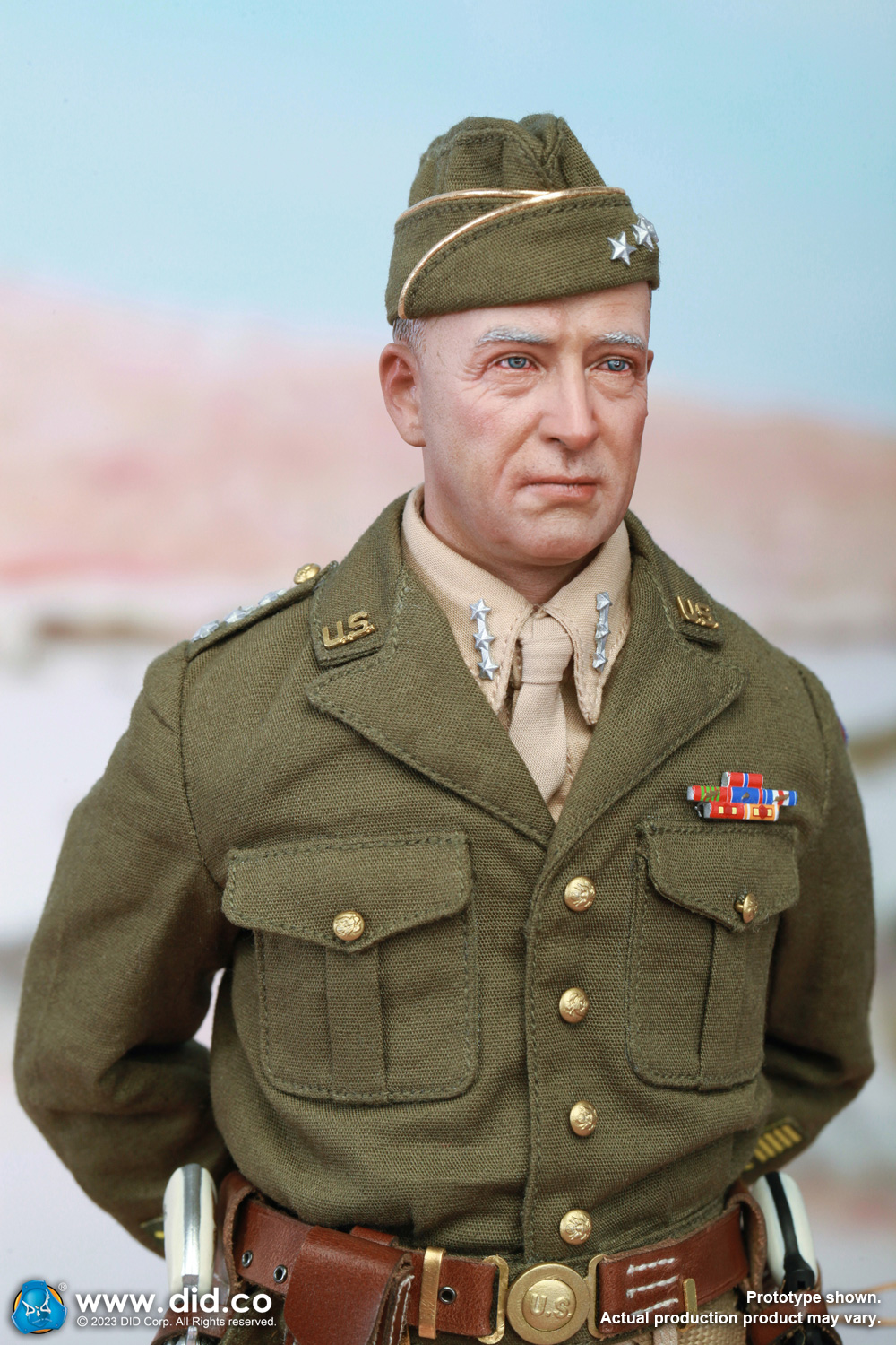 DID A80164+E60071 1/6 WWII General of the United States Army - George Smith Patton Jr.+Accessory Kit