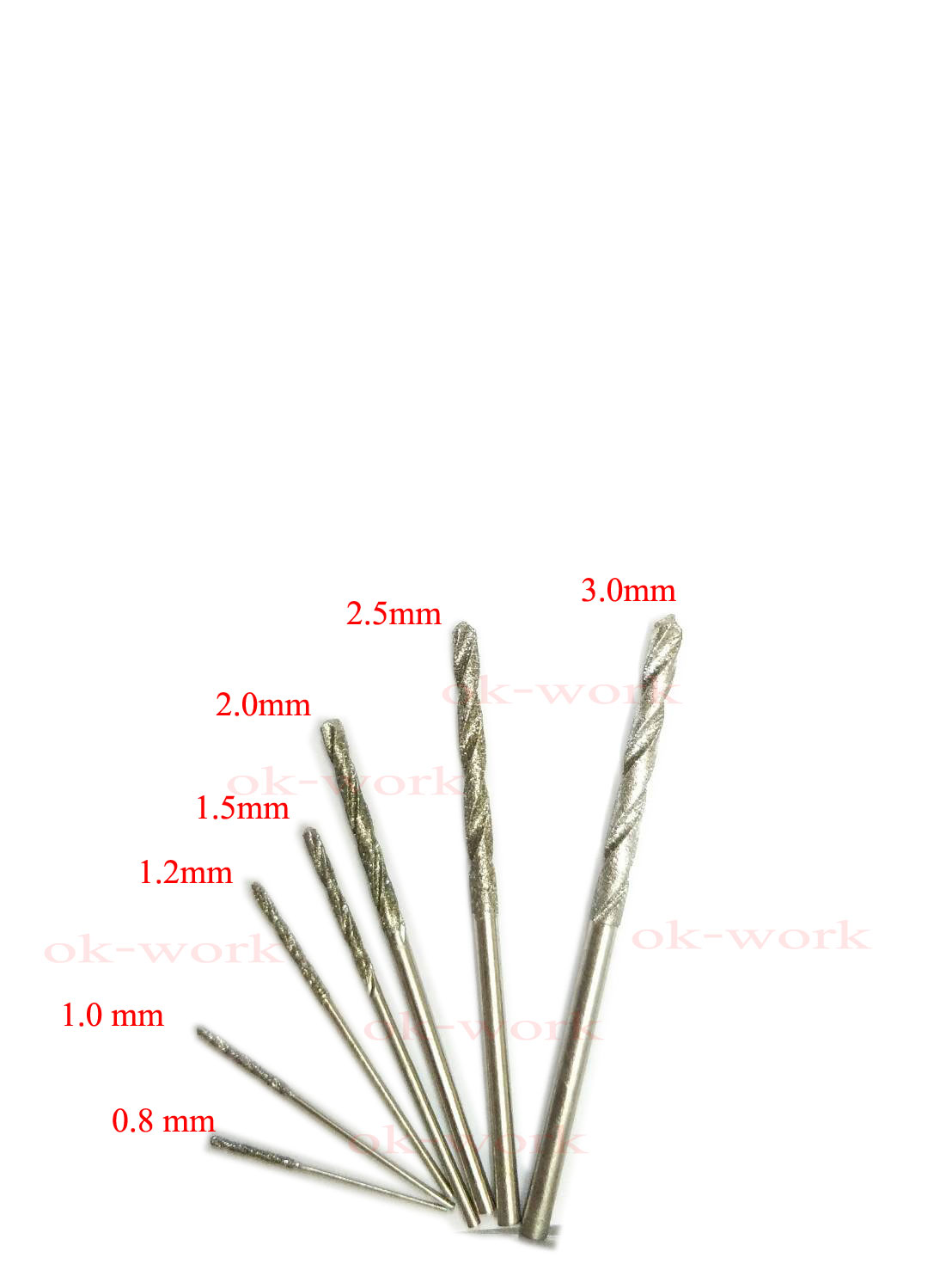 D18 ชุดดอกสว่านเพชร เจาะลูกปัดหิน เปลืองหอย กระจก กระเบื้อง DIY 7ดอก