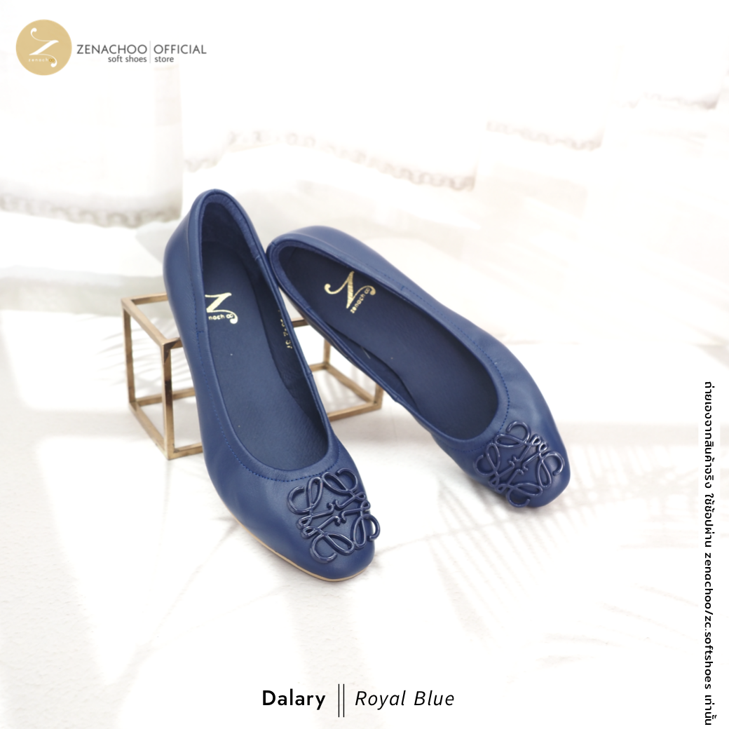ทรงปกติ เปลี่ยนไซส์ได้-ไม่รับคืน Zenachoo รุ่น Dalary สูง 1 นิ้ว หนังแกะแท้ หน้ากว้างไม่บีบเท้า หนังนิ่มมาก
