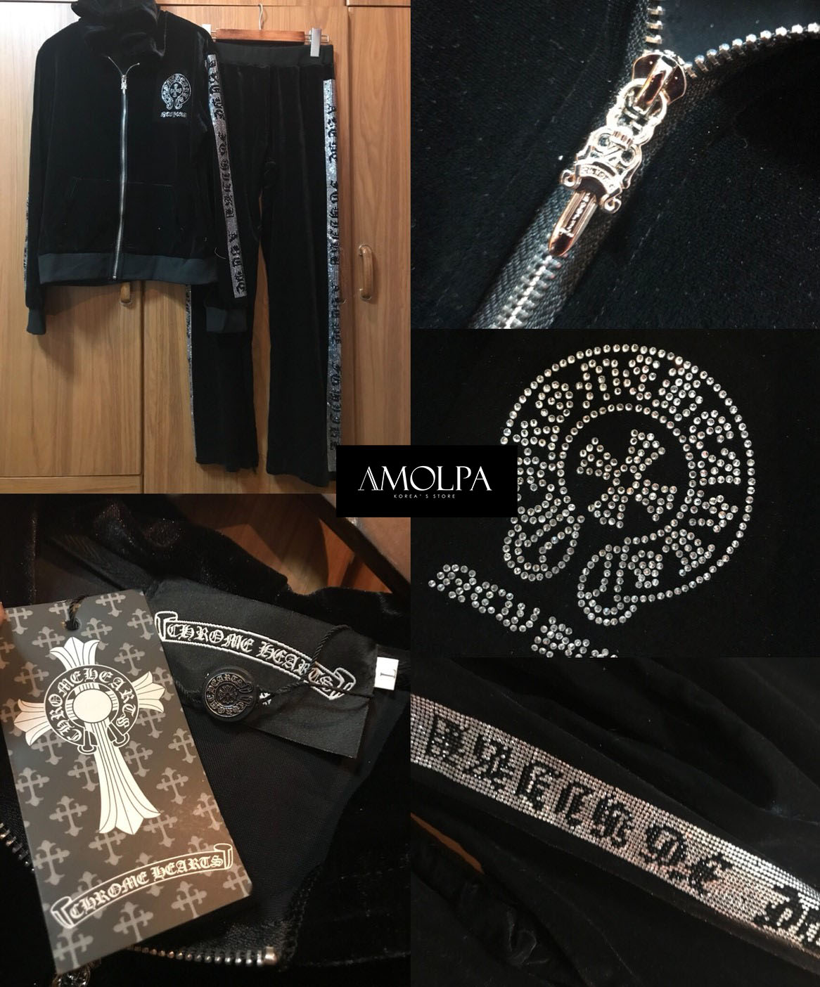 ชุดเซ็ท2ชิ้น เสื้อ+กางเกงขายาว ผ้ากำมะหยี่ งานป้าย