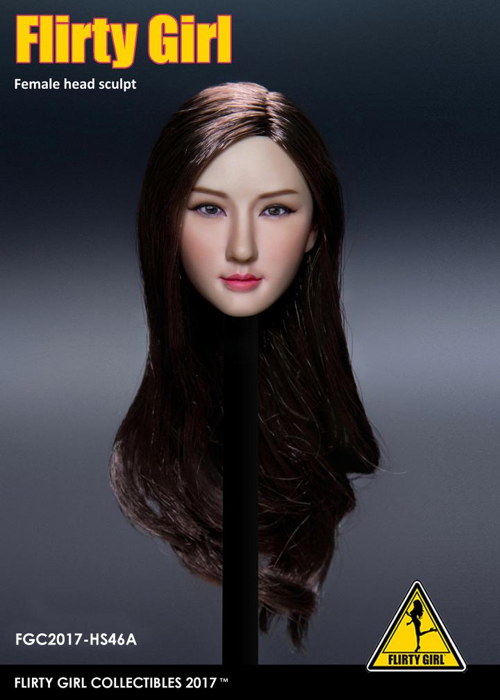 Flirty Girl FGC2017-HS46A, B, D Female Head sculpt