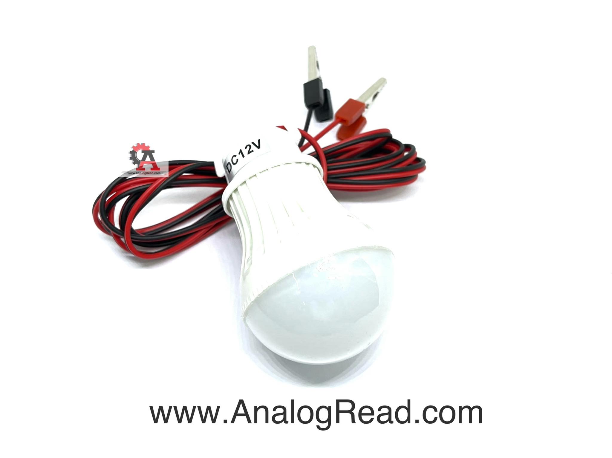 หลอดไฟLED 12VDC 3Wพร้อมคลิปปากจระเข้