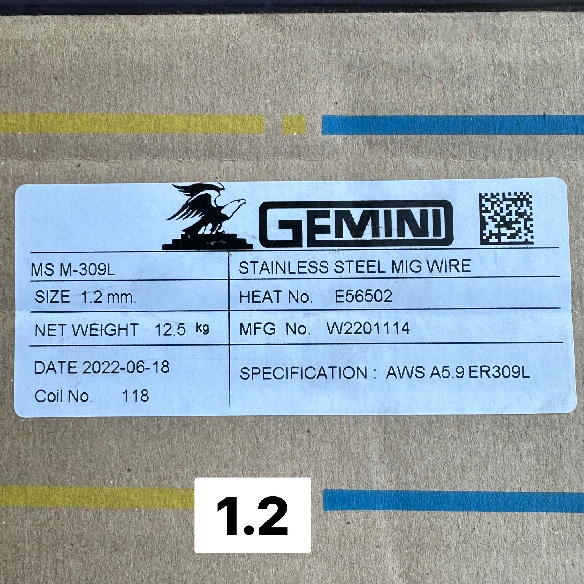 ลวดเชื่อม CO2 GEMINI 309L-16 (12.5KG)