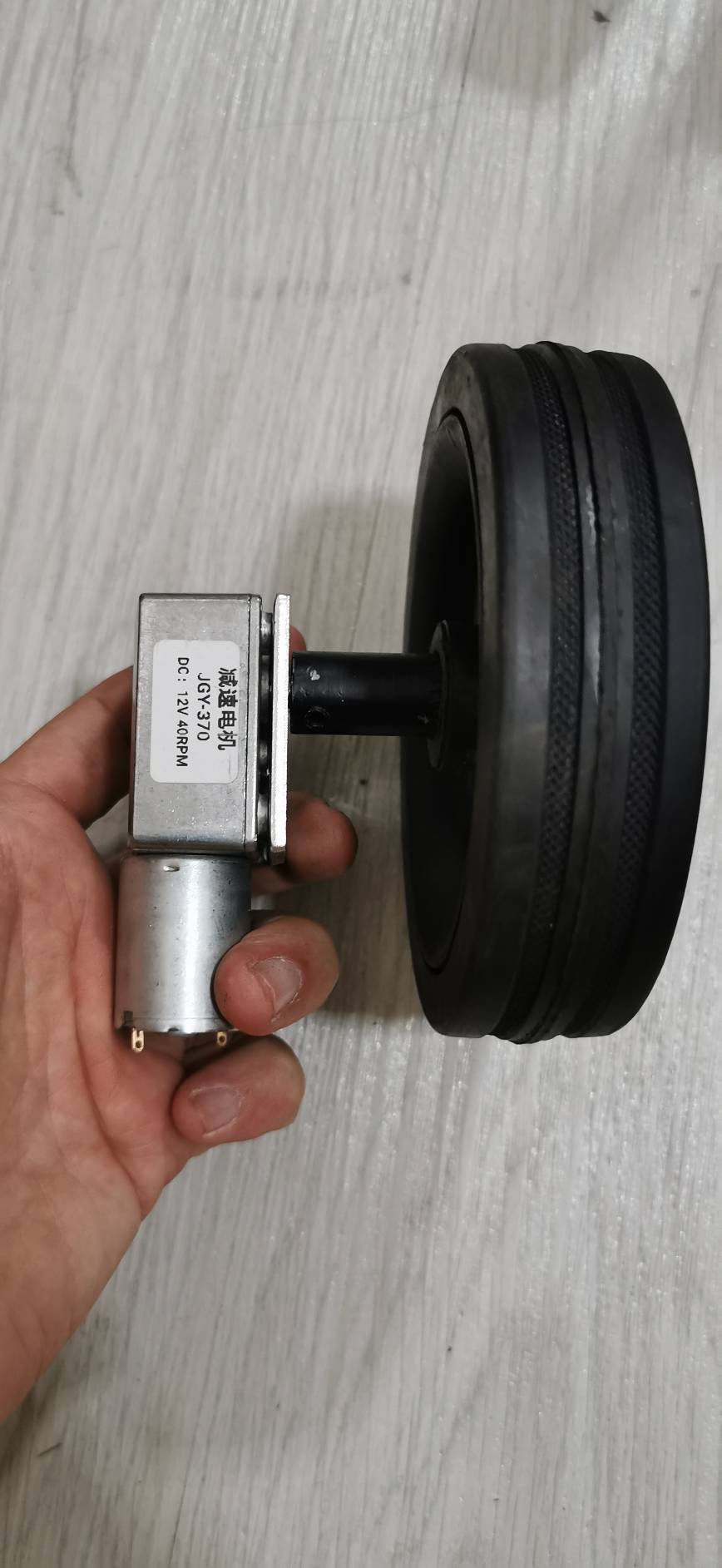 MO31 ชุดล้อ 5 นิ้ว ติดมอเตอร์ 12V แรงบิดสูง 40 รอบ/นาที สำหรับ DIY