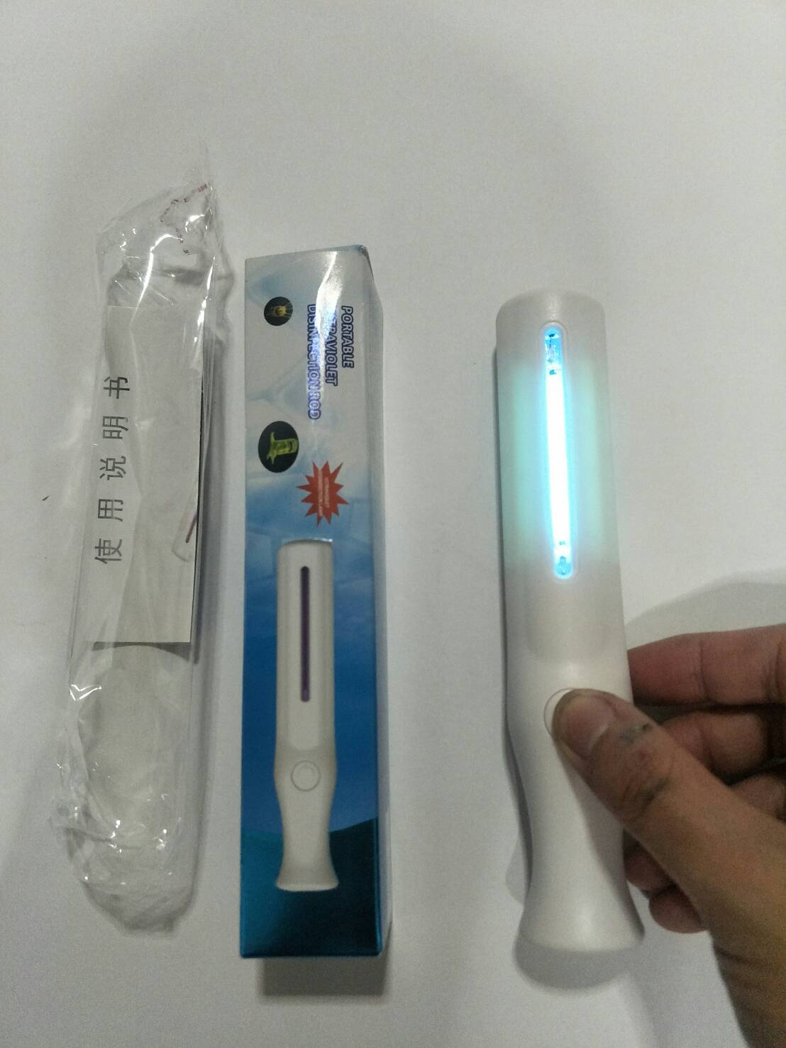 OT65 โคมไฟ UVC แท้!! ฆ่าเชื้อโรคแบบพกพา ใช้ถ่าน AAAx2