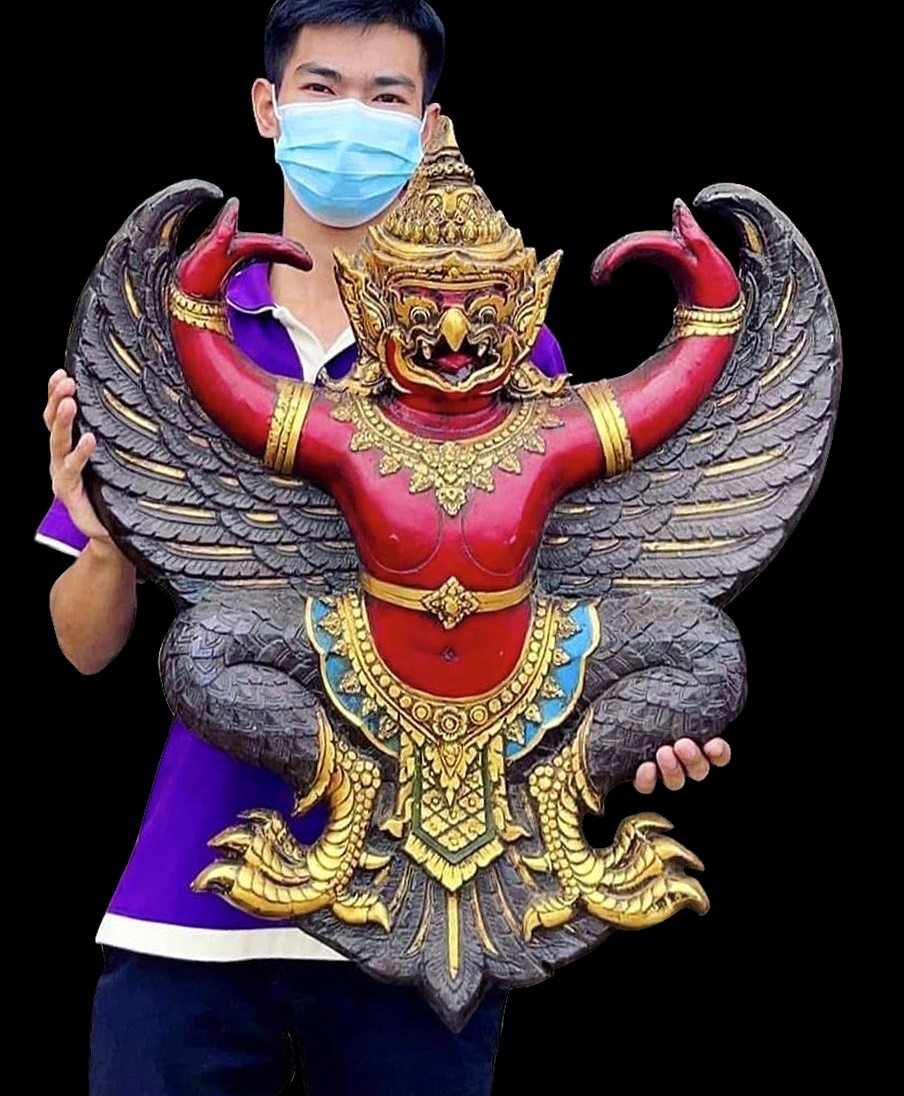 พญาครุฑ ครุฑติดผนัง ขนาด65cm รูปหล่อพญาครุฑ