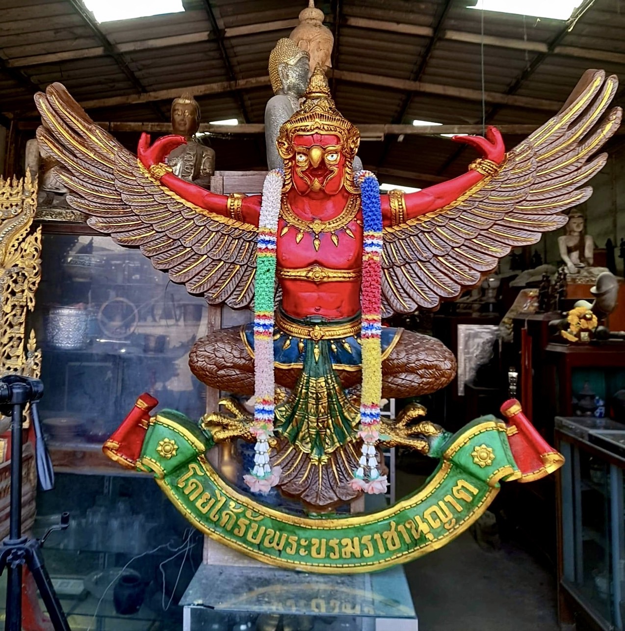 พญาครุฑเก่า ปีกกว้าง120ซม ครุฑหน้าบริษัท ครุฑตราตั้ง ครุฑพ่าห์ องค์ใหญ่