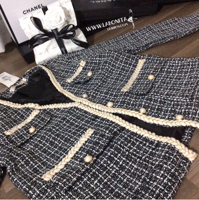 เสื้อคลุมผ้าทวีตสไตล์ชาแนล เสื้อคลุมเกาหลี งานเกรดPremium