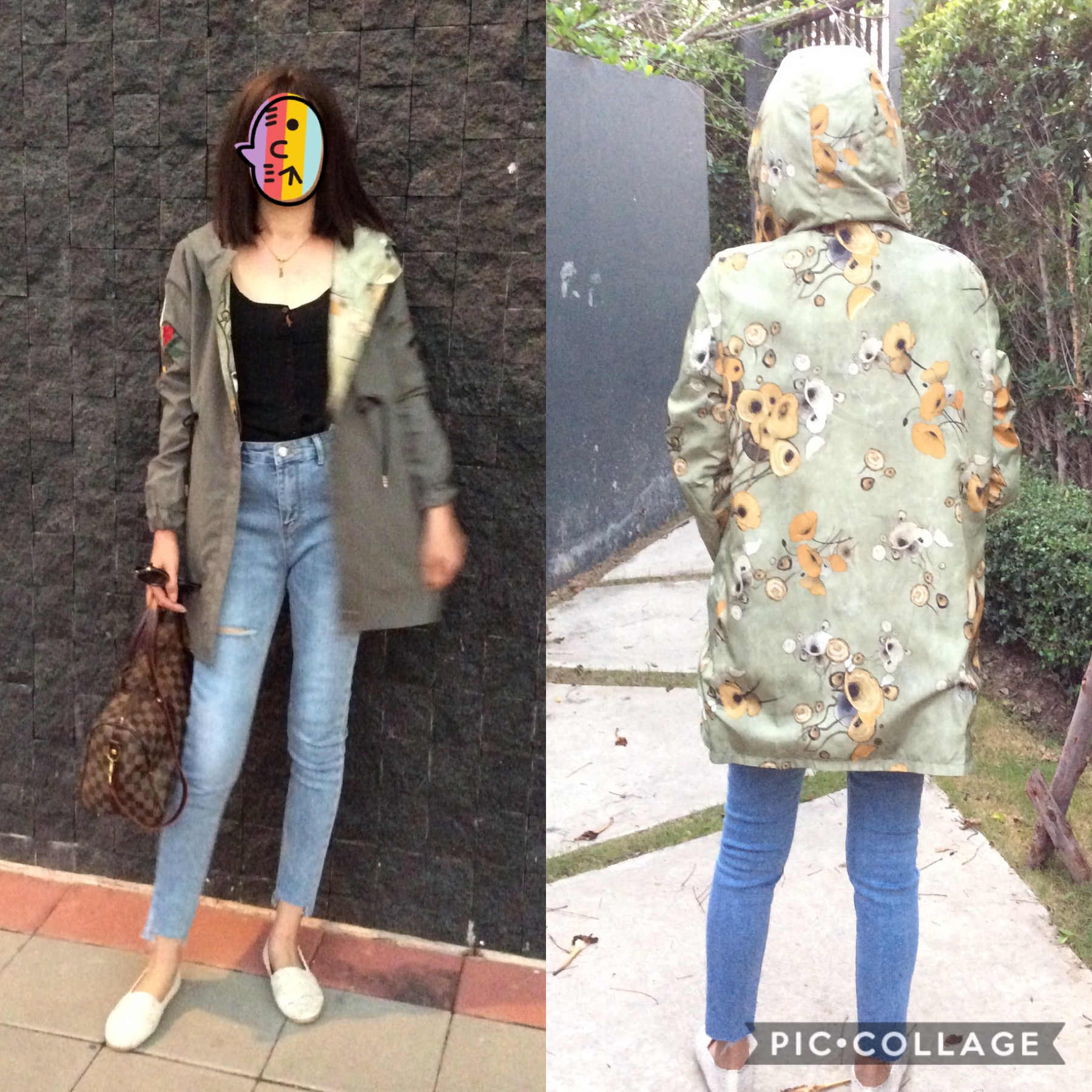 เสื้อคลุม แจ็คเก็ตมีฮู้ด ใส่ได้2หน้า ผ้าดีมากเว่อร์