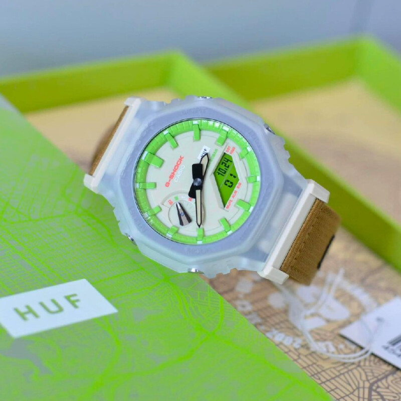 นาฬิกา Casio G-SHOCK Carbon Core Guard นาฬิกาข้อมือผู้ชาย สายเรซิ่น รุ่น GA-2100 GA-2100HUF-5A Limited Edition GA-2100HUF-5A