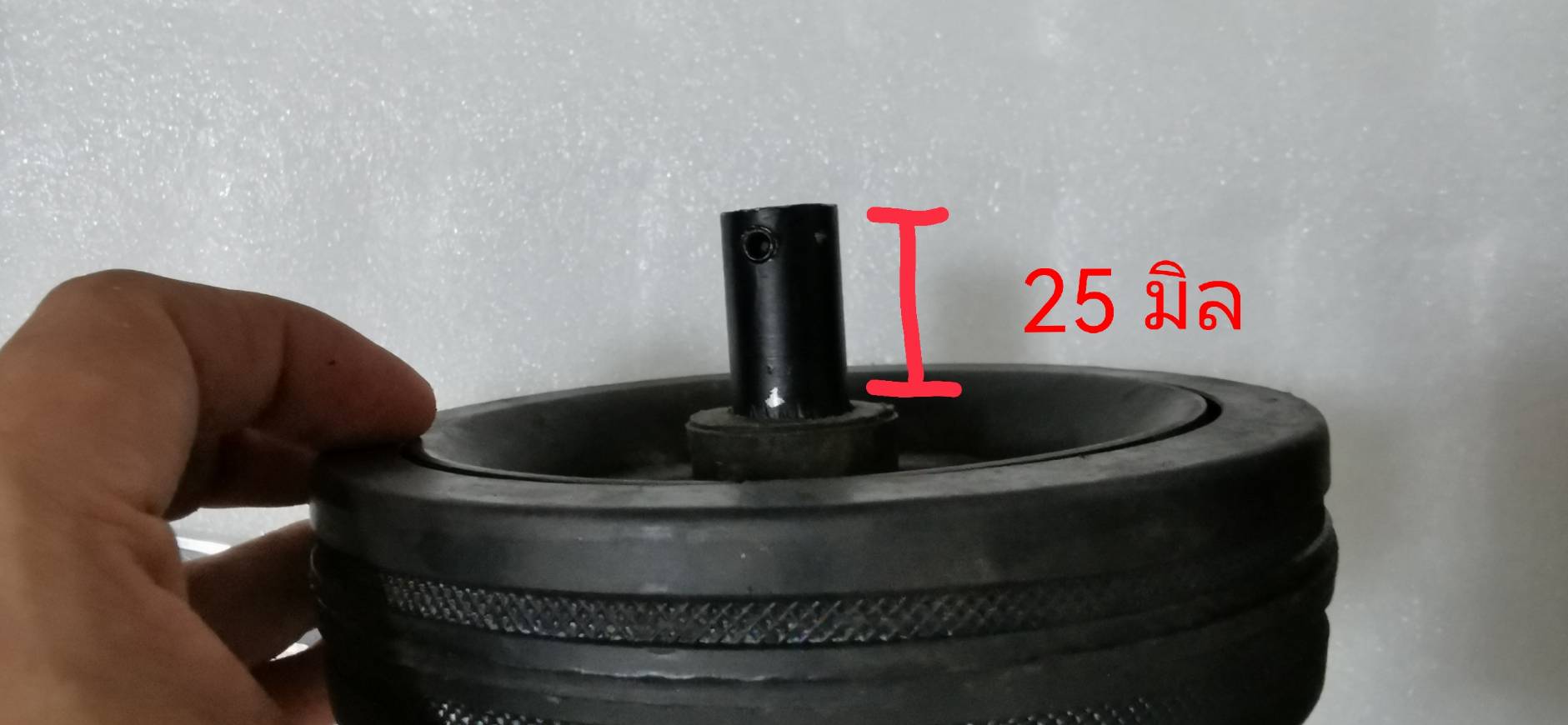 MO32 ล้อพลาสติก 5 นิ้ว สำหรับติดกับมอเตอร์แกน 6 มิล DIY รถเข็นไฟฟ้า*** ไม่รวมมอเตอร์