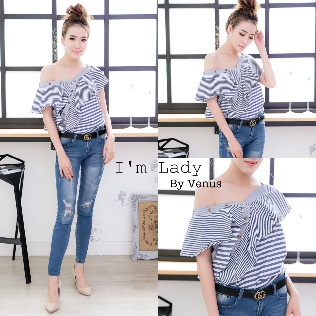 มาเพิ่มรอบที่ 5 แล้วนะคะ ขายกันให้เบื่อไปเลย มาเท่าไรก็หมด!!! I'm Lady By Venus เสื้อระบายดีไซต์ แบรนด์ Self-portrait กำลังฮิตกันในตอนนี้งานเก๋มากพู