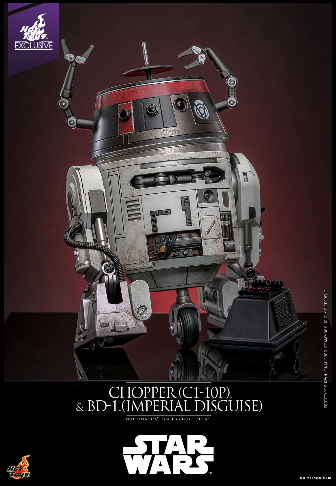 Hot Toys TMS152 Star Wars - Chopper (C1-10P) & BD-1 (Imperial Disguise) [Hot Toys Exclusive]