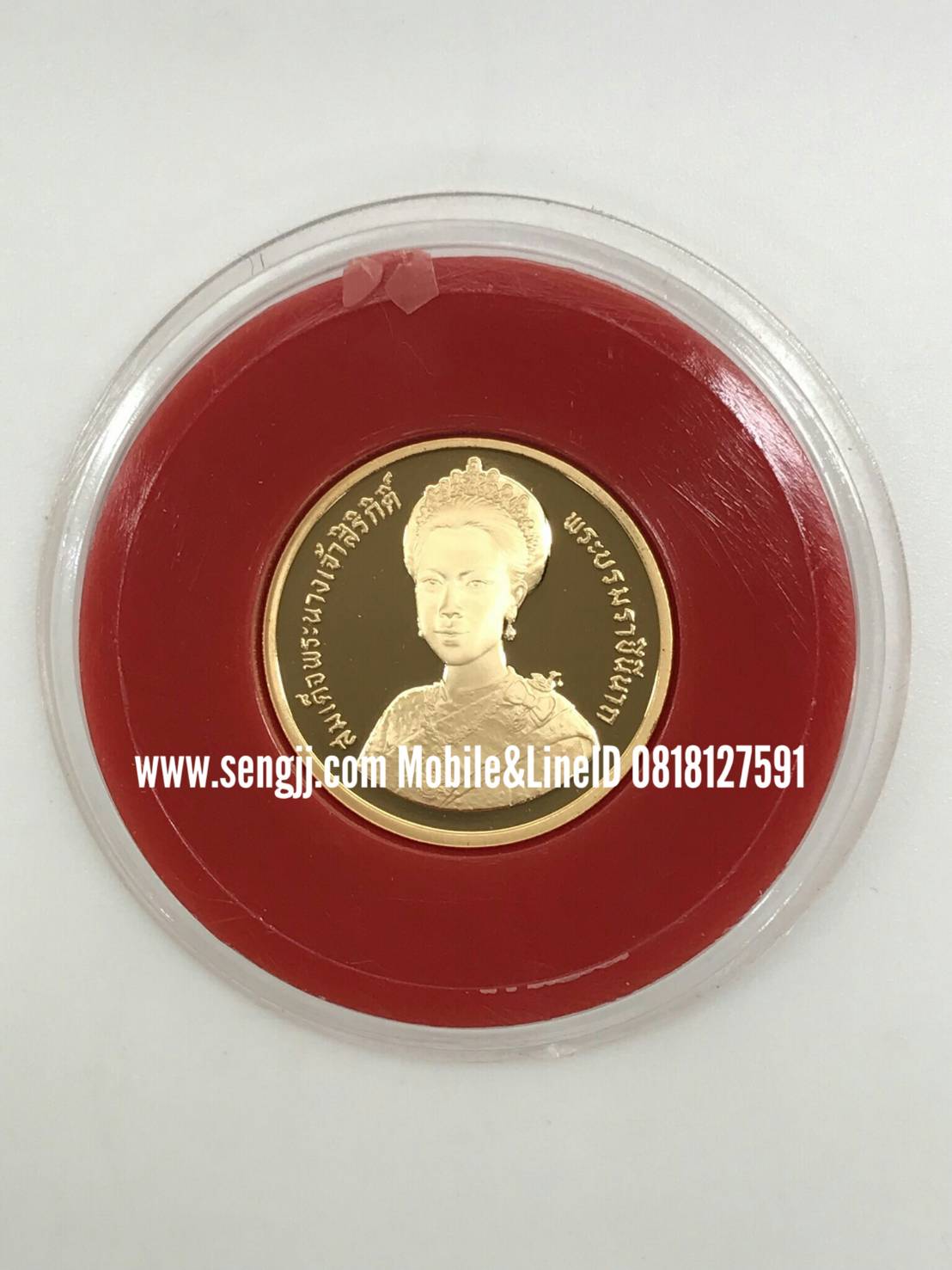 เหรียญกษาปณ์ทองคำขัดเงาที่ระลึก ราชินี 60 พรรษา พ.ศ.2535 ครบชุด 3 เหรียญ