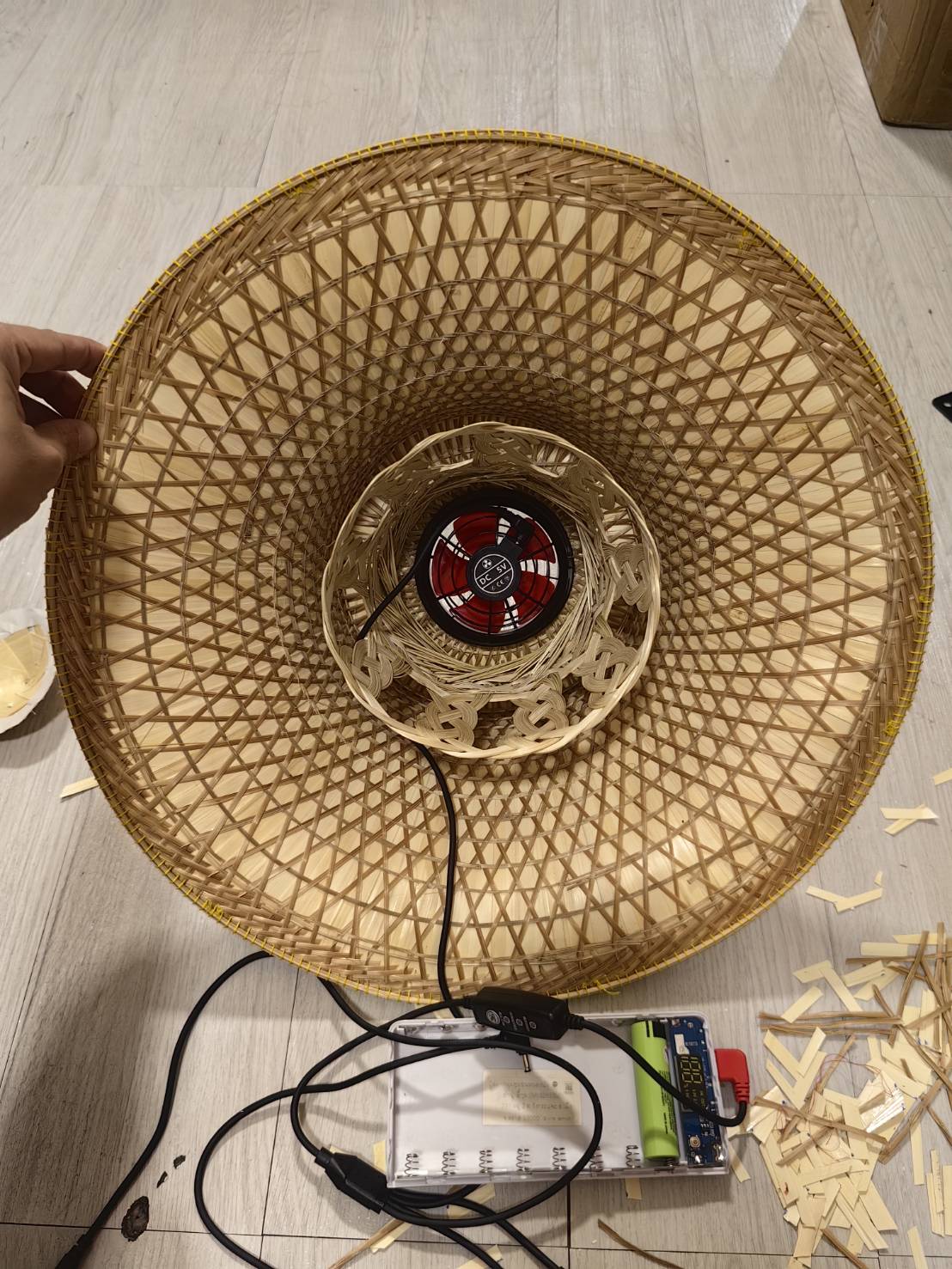 FAN09 พัดลม ติดเสื้อ ติดหมวก DIY ชุด4 ตัว มอเตอบลัสเลส ลมแรงสูง เสียบ USB ใช้ได้เลย